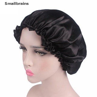 Smbr Silk Satin Night Sleep Cap Hair Bonnet Hat Head Cover Wide Band Adjust  Elastic BR | Shopee Việt Nam