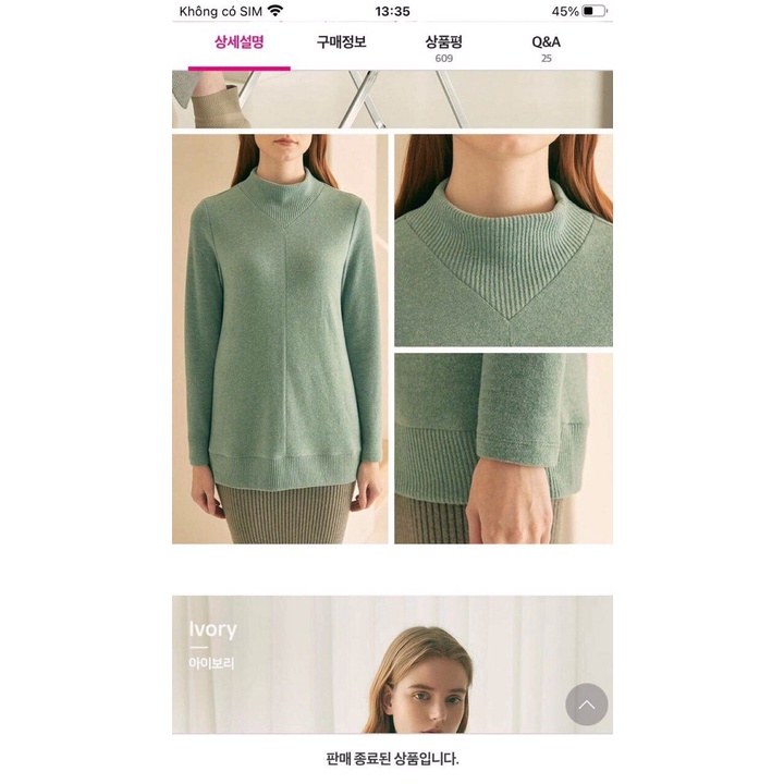 Áo len lông cừu nữ ODV