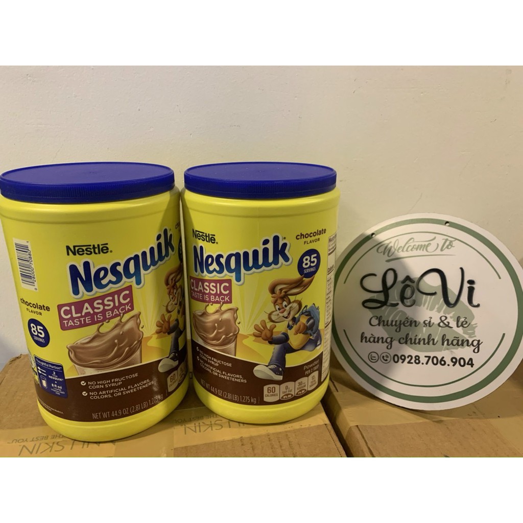 Sữa bột Nestlé Socola Nesquik Chocolate 1.275kg