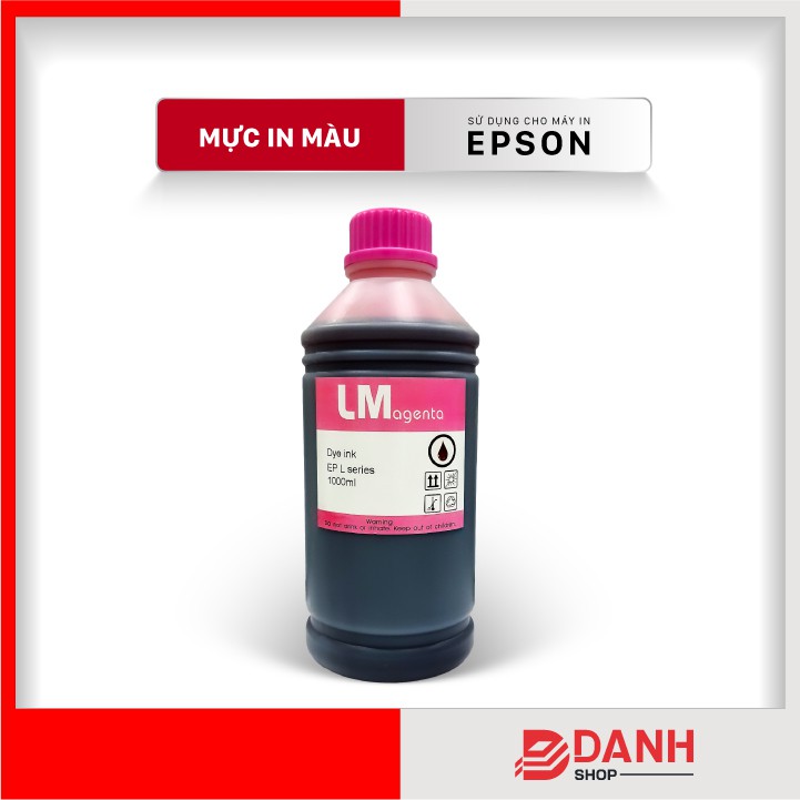 Mực nước máy in màu, Chai 1L_cho máy Epson L100, L110, L120, L200, L210, L220, L300, L310, L350, L355, L360, L385, L455