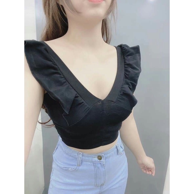 ÁO CROPTOP CÁNH TIÊN BÈO (CT)