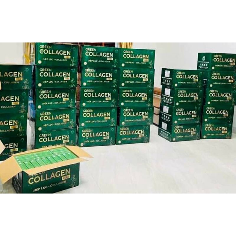 Diệp Lục Collagen gold hộp 30 gói