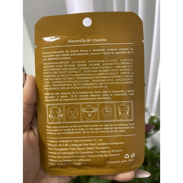 Mặt Nạ HUDA tinh chất đa vitamin H.U.D.A Cung cấp nhiều vitamin MASK Nội Địa Trung H.U.D.A trẻ khoẻ da