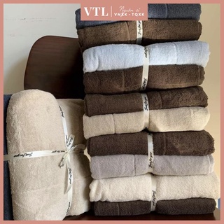 Set 2 khăn tắm MUJI cotton organic xuất Nhật Size 70x140cm