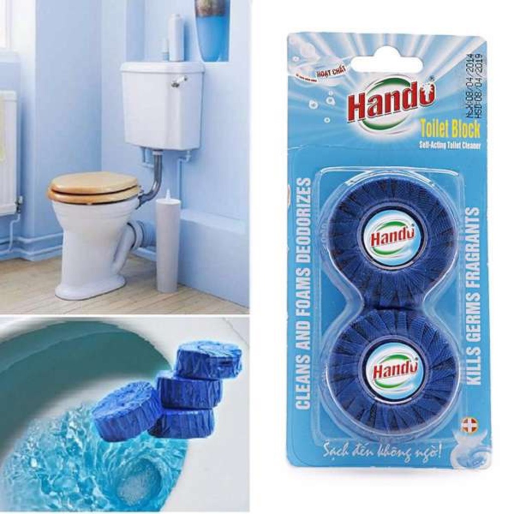 Viên tẩy bồn cầu Hando viên thả bồn cầu diệt khuẩn khử mùi toilet thế hệ mới tẩy sạch vệ sinh bám bẩn CozyBin