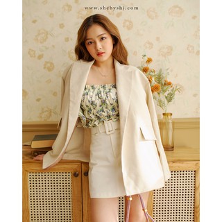 Áo blazer SheByShj màu be - Riley Blazer