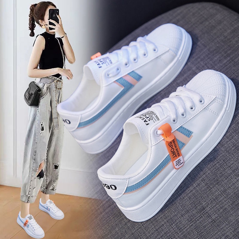 Giày thể thao đế bằng thiết kế trẻ trung thời trang dễ phối đồ cho nữ