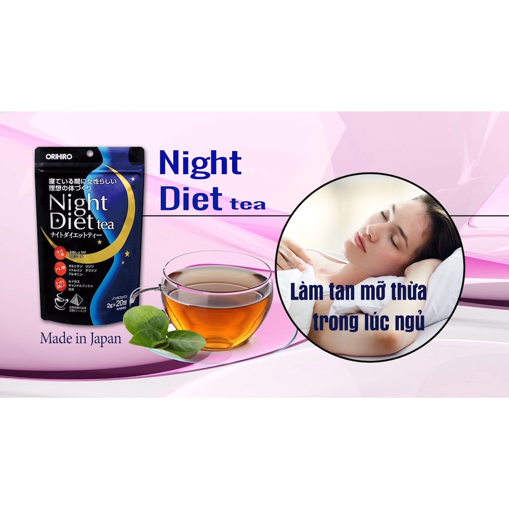 [ TỔNG KHO ] Trà Hỗ Trợ Giảm Cân Ban Đêm Orihiro Night Diet Tea Beauty