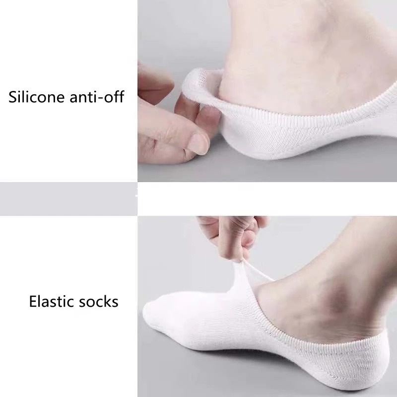 Set 3 Đôi Vớ Cotton Mềm Cổ Thấp Thoáng Khí Màu Trơn Dành Cho Nam