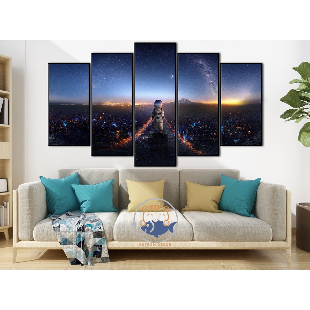 Tranh dán tường SPACE - Phi Hành Gia - Vũ Trụ decor phòng - bộ 8