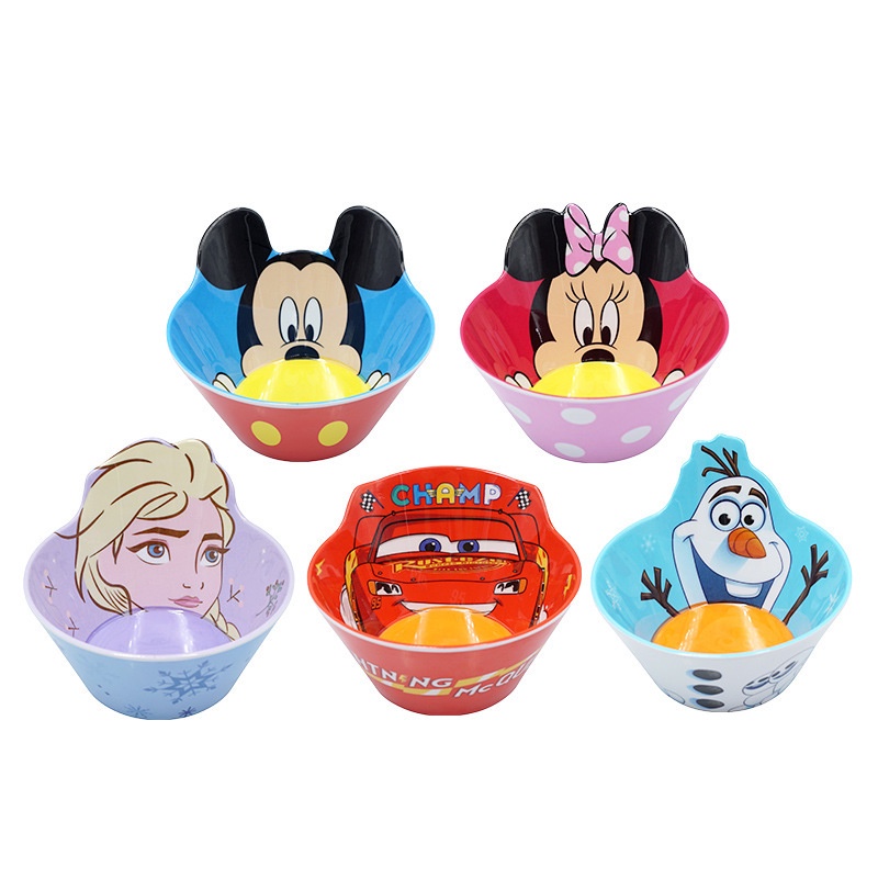 DISNEY Bát Ăn Dặm Hình Mickey Minnie Daisy Elsa Stitch Đáng Yêu Chống Rơi Cho Bé YB2