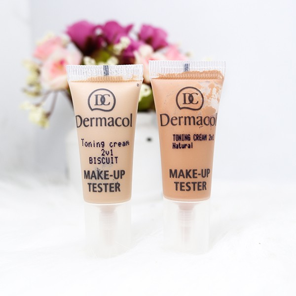 Kem nền Mẫu Tester Dermacol Make Up Toning cream 2 in1 kiêm dưỡng ẩm 7ml