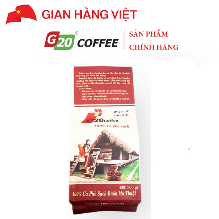 Cà Phê Sạch Cô Gái - G20 COFFEE - Gói 500 Gr