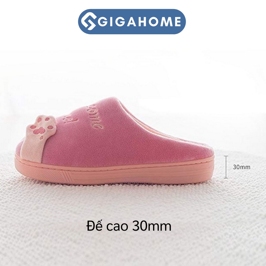 Dép Bông Bít Mũi Nam Nữ Đi Trong Nhà GIGAHOME Quai Hình Mèo Cute 7779