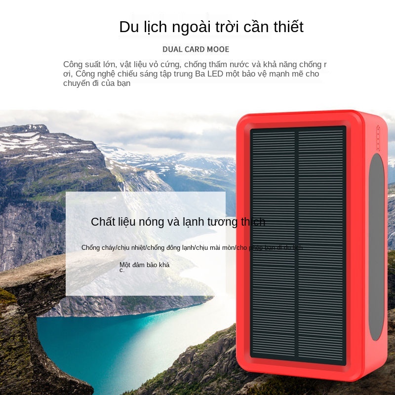 ✴pin sạc dự phòng 20000mah Sinh viên ngoài trời thông minh ngân hàng năng lượng mặt đa chức siêu lớn công suất cực 50000