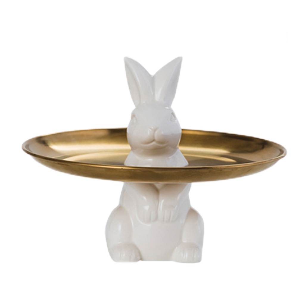 [Dolity2] Khay Đựng Trái Cây / Thức Ăn / Thức Ăn Hình Thỏ Dễ Thương Có Đế Siêu Bền Cho Phòng Ngủ