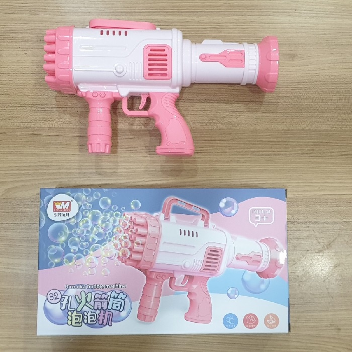 Súng Bắn Bong Bóng Xà Phòng Bazooka 32 Nòng Vuongquoctretho, Siêu To Siêu Mạnh