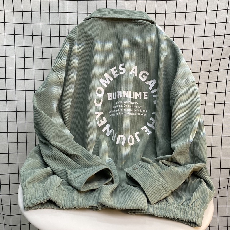 Áo Khoác Nhung Gân JONEY Form Rộng Tay Dài Unisex Ulzzang