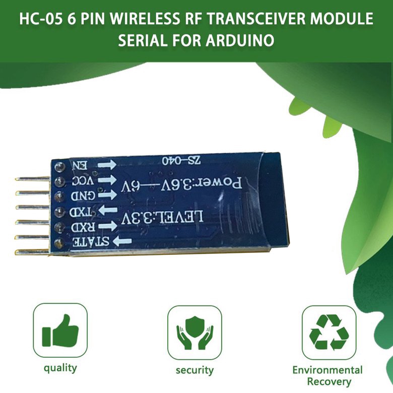 PK HC-05 6 Pin Wireless RF Transceiver Module Serial For Arduino