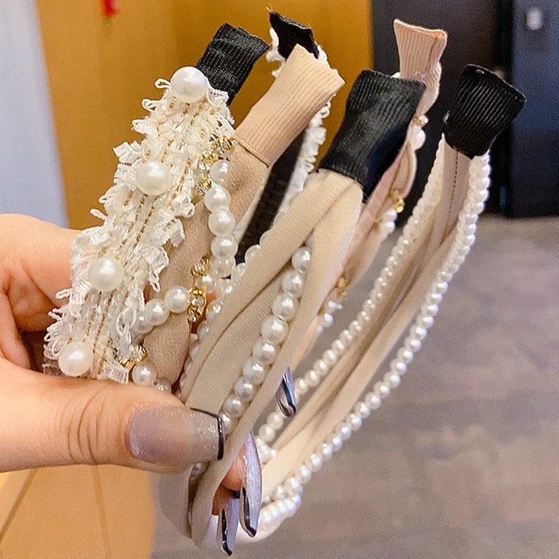 Cài tóc đính ngọc trai nhân tạo đơn giản phong cách Hàn Quốc ngọt ngào