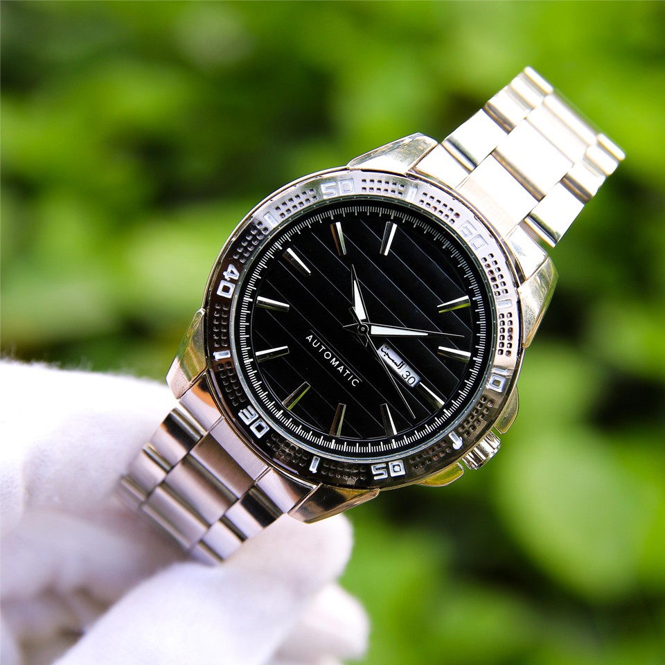 Đồng hồ nam dây thép VE003048 phong cách Ý mặt kính chống xước cao cấp hiển thị 2 lịch ngày tháng thiết kế sang trọng | BigBuy360 - bigbuy360.vn