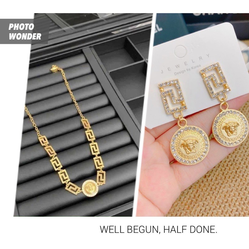 SET BÔNG TAI + VÒNG CỔ VERSACE