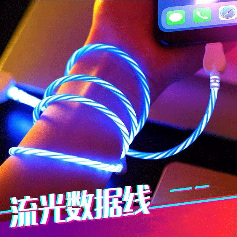 Cáp Sạc Truyền Dữ Liệu Màu Sắc Tương Phản Cho iphone