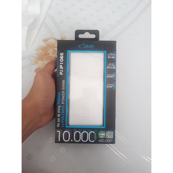 Pin sạc dự phòng Polymer 10.000 mAh Type C eSaver PJ JP106S