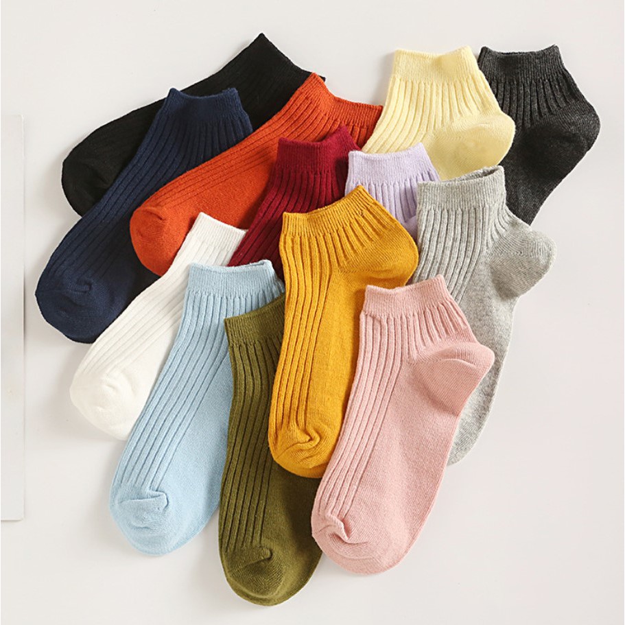 Tất Nữ Cotton Cổ Ngắn Xuất Hàn Thời Trang  Hàng Loại Đẹp.