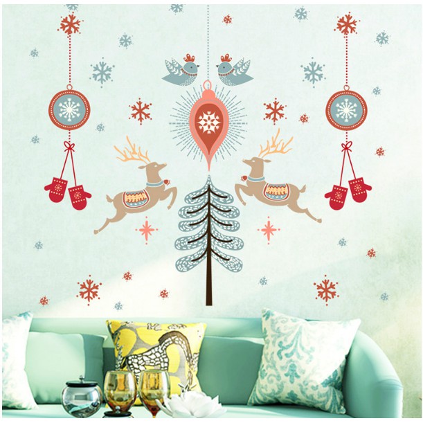 Decal trang trí tường Noel - Trang Trí giáng sinh phong cách Bắc Âu