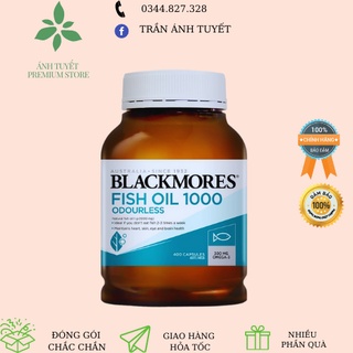Dầu cá Blackmores Odourless Fish Oil 1000mg không mùi 200 viên úc chính hãng