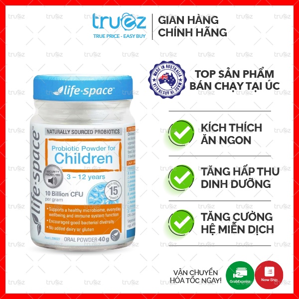 Men vi sinh [Úc] Life Space Probiotic for Children cho bé từ 3-12 tuổi [Chính hãng]