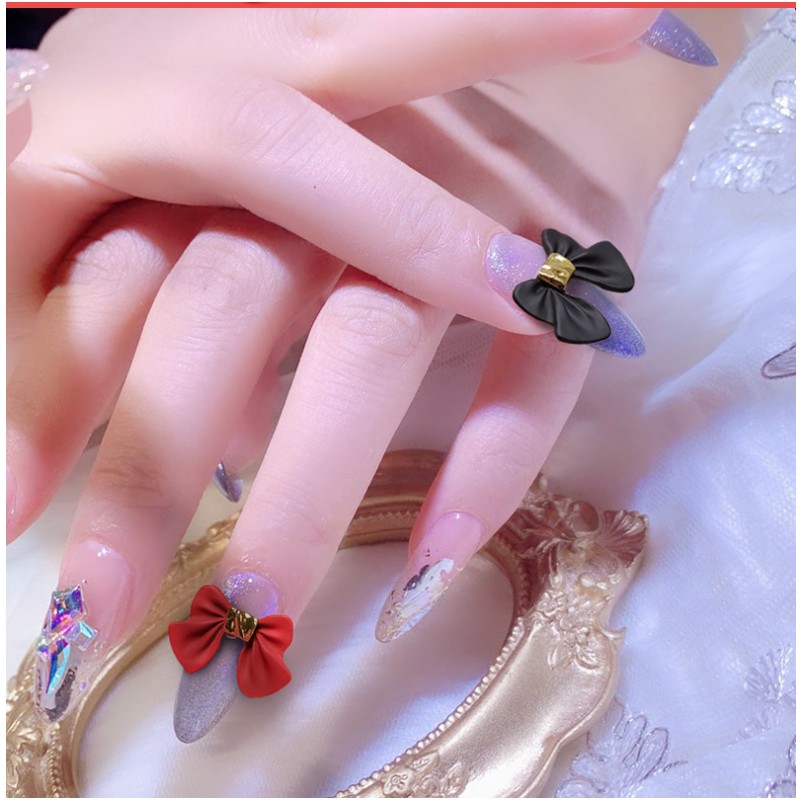 Charm nơ làm nail xinh xắn hot 2021