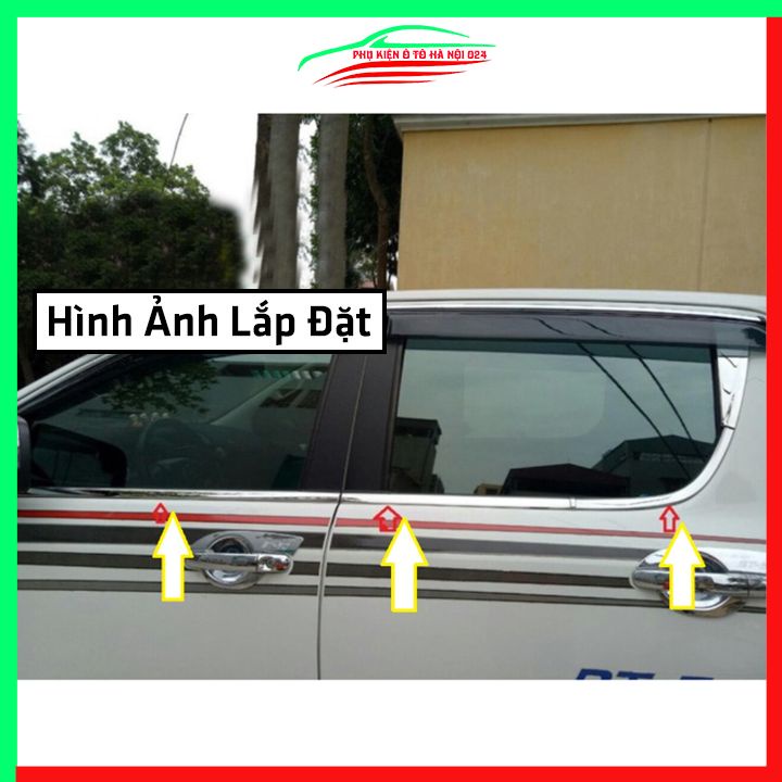 Bộ nẹp viền chân kính inox Mazda BT50, BT-50 2015-2021