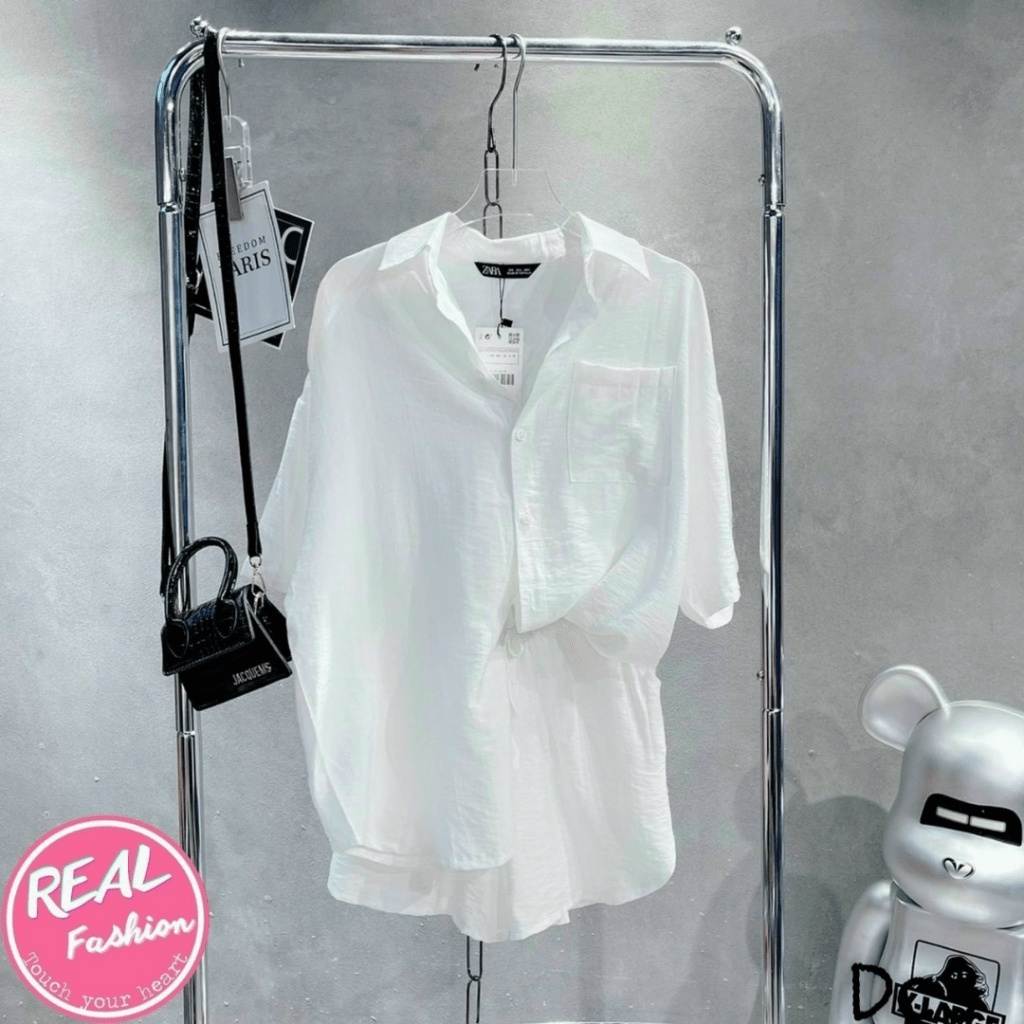 (Mẫu Mới) Hàng Về Chưa Bao Giờ Là Đủ Cho Sét Đũi Áo Sơ Mi+ Quần Short Cực HOT UP h.h.p