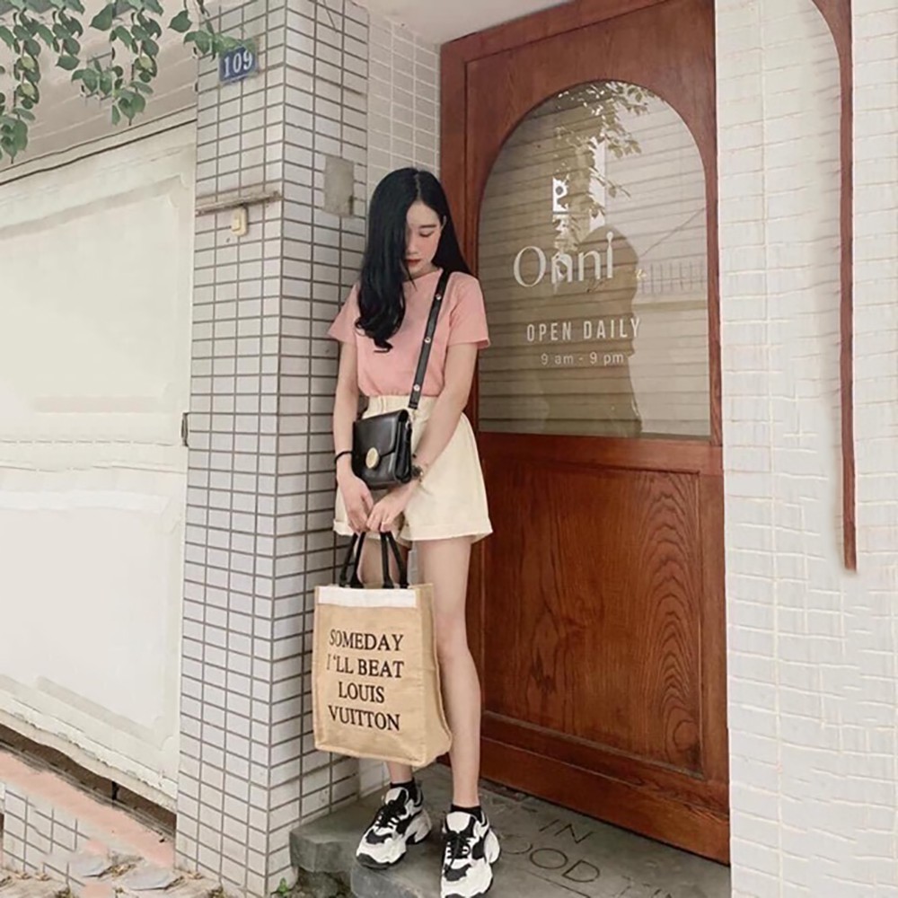 Quần short KAKI nữ cạp thun dáng basic ROSA BOUTIQUE