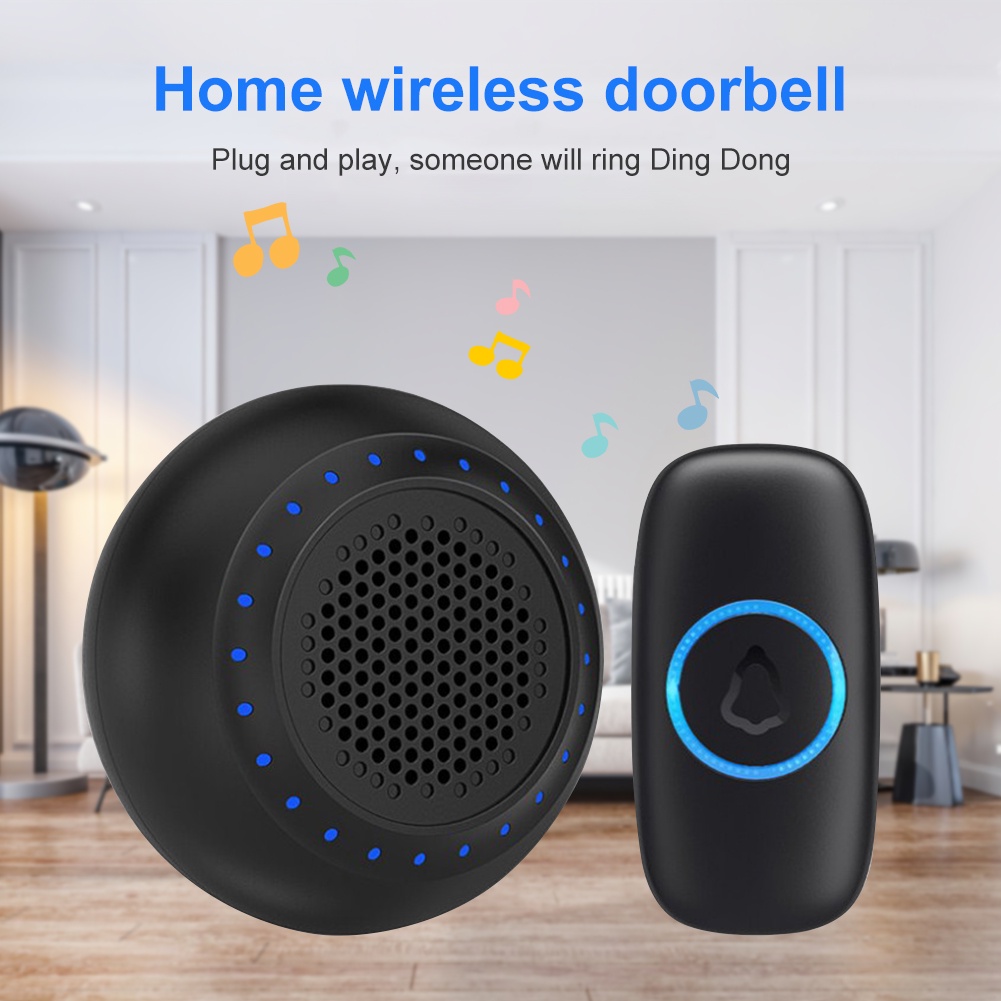 M523 mới một điều khiển hai Chuông cửa điện tử không dây chuông cửa nhà thông minh máy nhắn tin khoảng cách nút không thấm nước okase