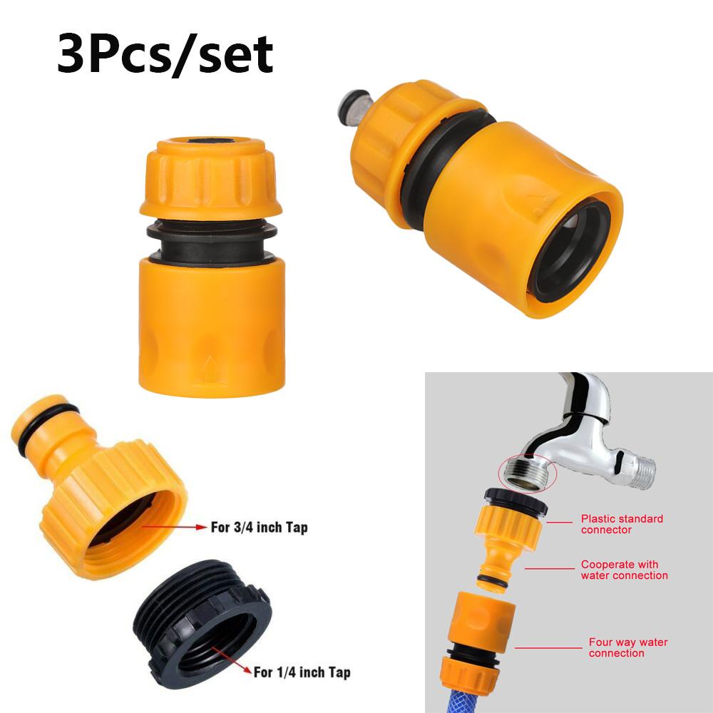 PISTA Set 3 Đầu Nối Vòi Nước Rửa Xe / Tưới Vườn Siêu Bền