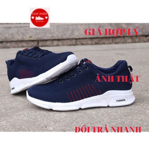 Giày Thể Thao 🍎[FREE SHIP- XẢ] 🍎Giày Nam Giày sneakers Cao Cấp ( video quay thật ) khử mùi điều hòa thân nhiệt hd6 xanh