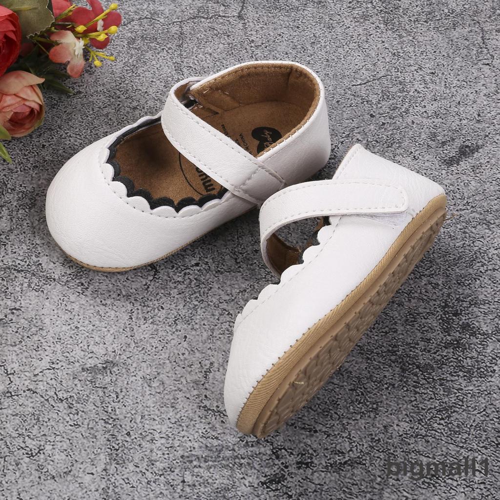 Giày búp bê da PU mềm chống trượt cho bé gái tập đi