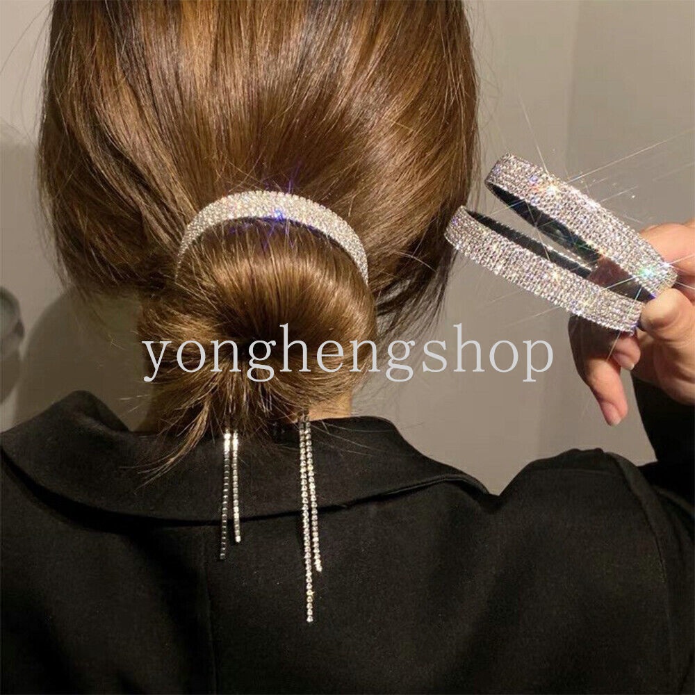 Kẹp Tóc Đính Đá Tua Rua Thời Trang Cho Nữ