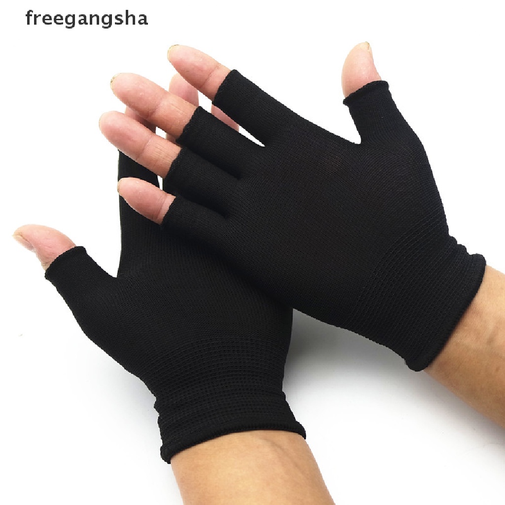 [FREG] Half Finger Fingerless Gloves For Women And Men Wool Knit Wrist Cotton Gloves FDH
