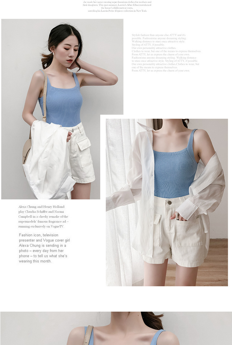 Áo Croptop Dệt Kim Không Tay Xinh Xắn Cho Nữ | BigBuy360 - bigbuy360.vn