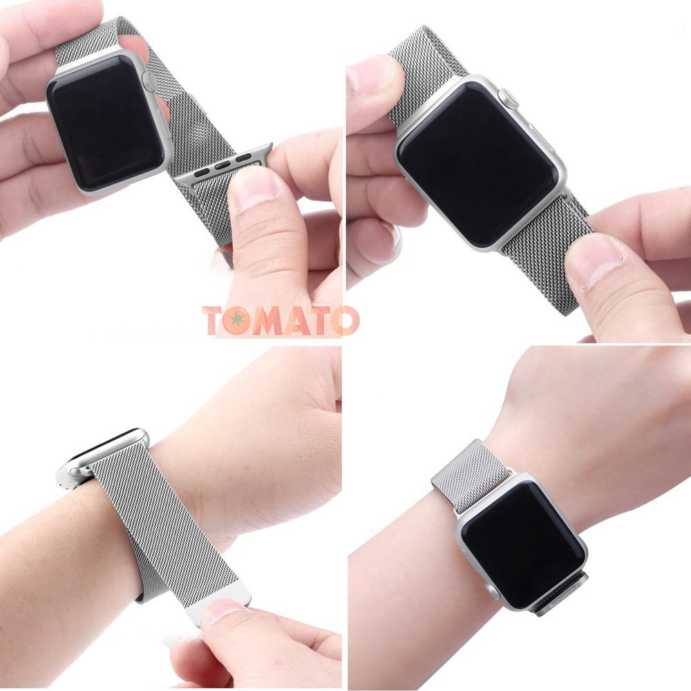 Dây Đeo Kim Loại Chống Gỉ Cho Đồng Hồ Thông Minh Apple Watch Serise 1 2 3 4 5 - Phụ Kiện Tomato