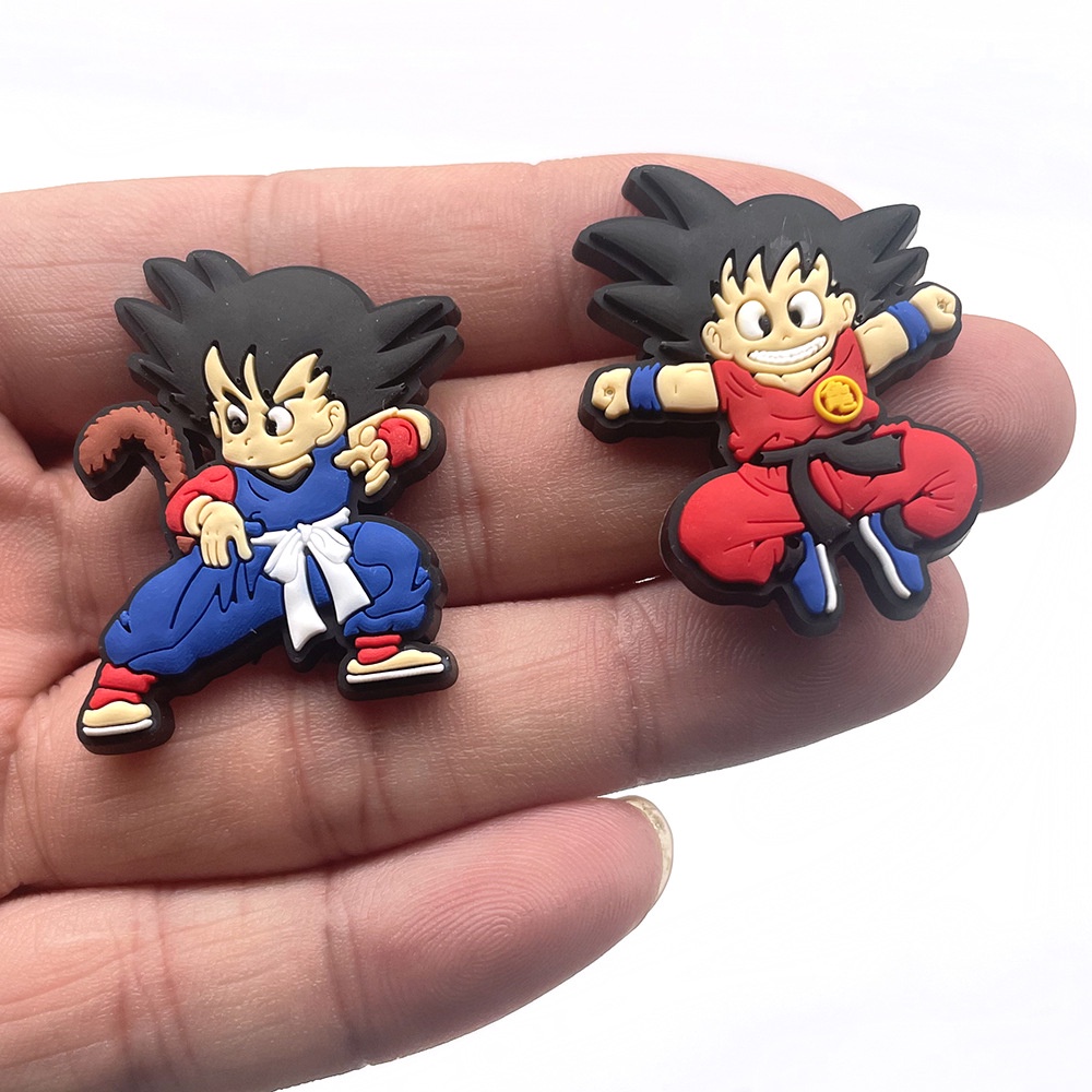 Phụ kiện khóa giày crocs bằng cao su PVC mềm hình Dragon Ball