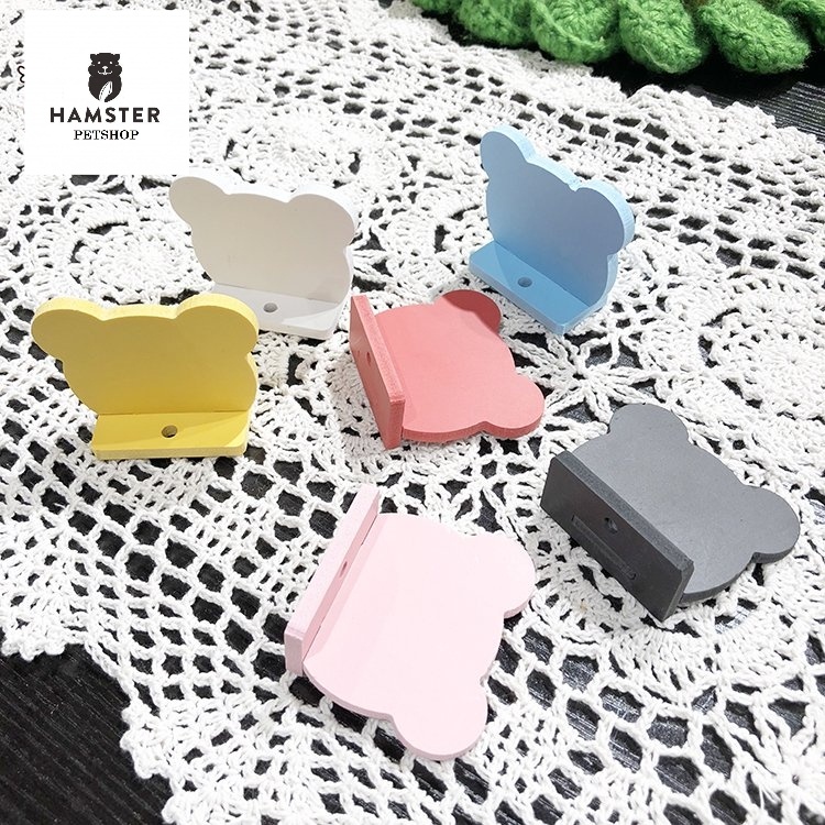 Tầng gắn lồng Hamster hình mặt gấu gắn góc lồng