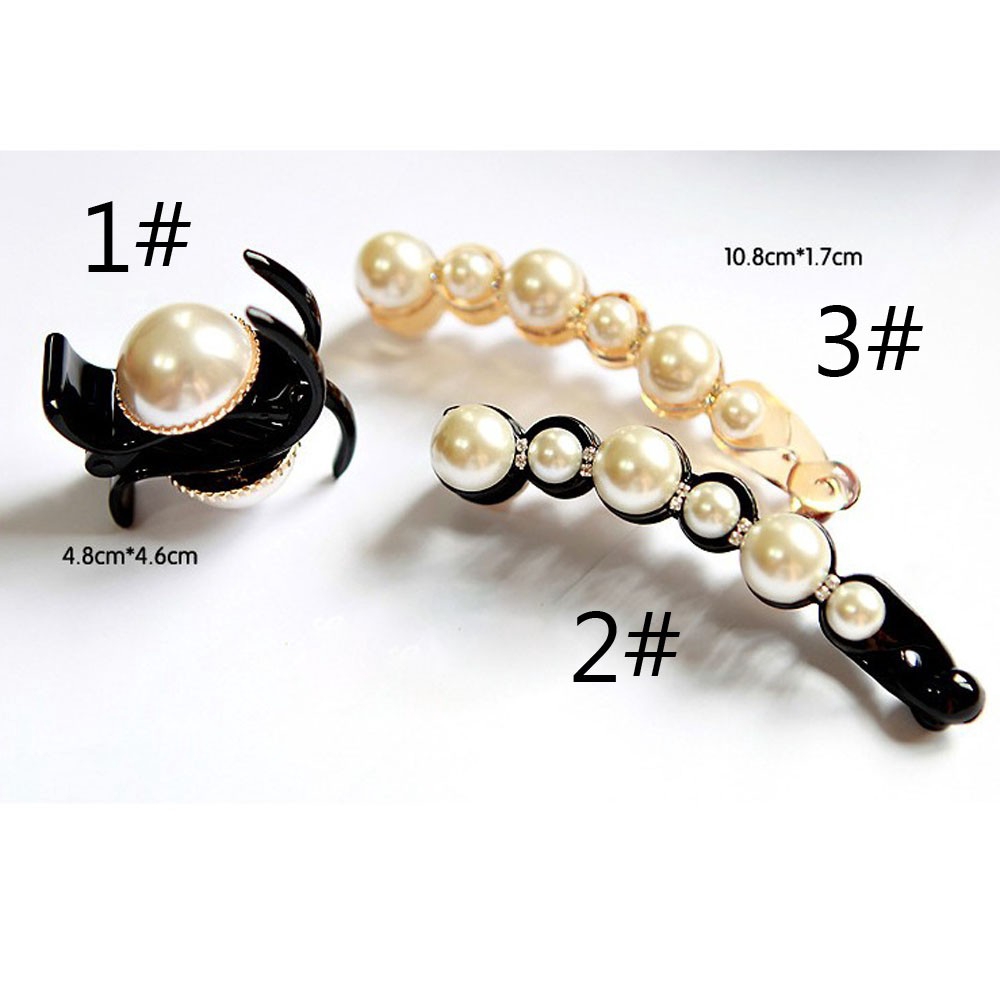 Kẹp tóc hợp kim đính ngọc với 3 kiểu dáng khác nhau cho nữ