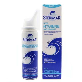 Sterimar nose hygiene and comfort - dung dịch nước muối biển vệ sinh khoang mũi hằng ngày.