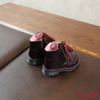 Giày bốt MG-Toddler Girls Boys Martin, Giày bốt mắt cá chân chống trượt có dây kéo bên cạnh thời trang