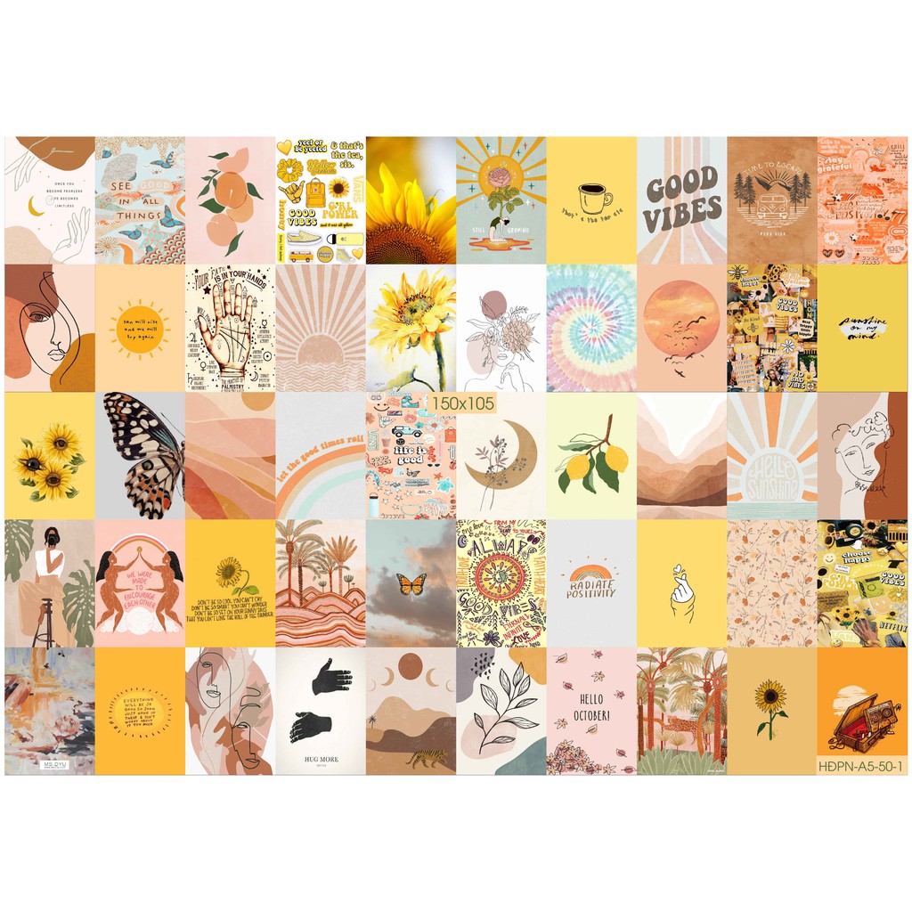 Combo set 50 tờ Decal Decor phòng ngủ theo phong cách Châu Âu